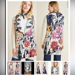 AldoMartins MARITZA Floral Sweater Size 10 US Button down